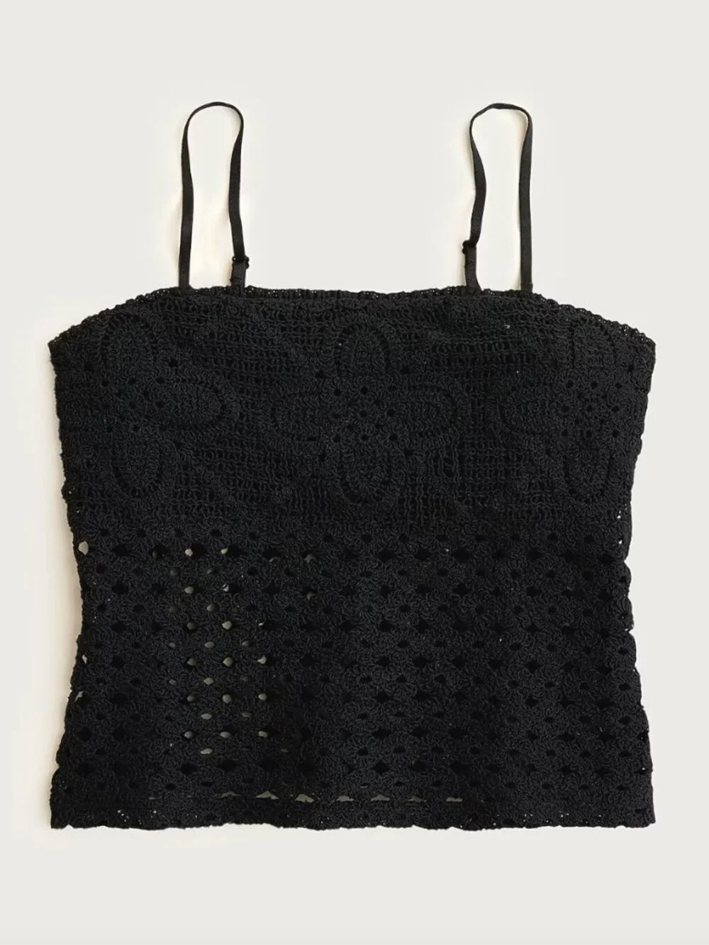 NWOT Women's J. Crew Crochet Bandeau Tank Top, Black, Size: Small